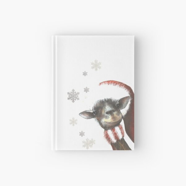 Winter Giraffe Hardcover Journal