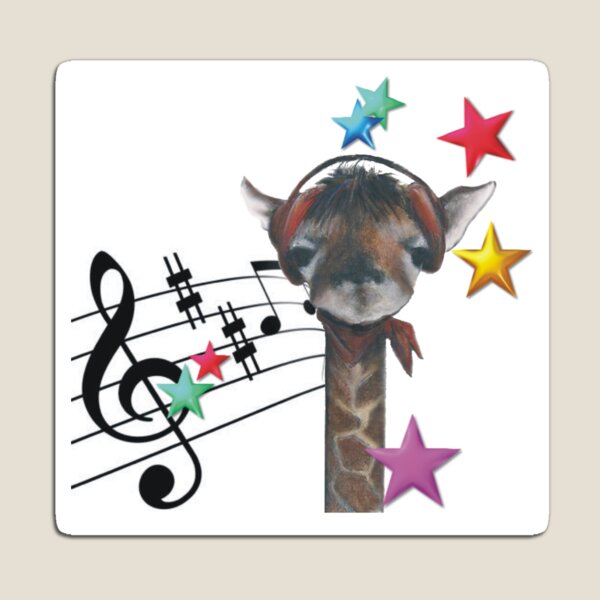 Music giraffe Magnet