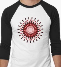 Sun Flower Retro Pattern Men's Baseball ¾ T-Shirt