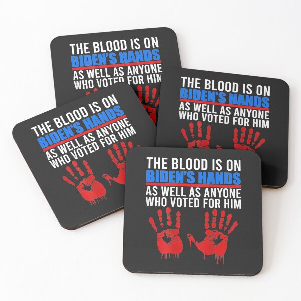 Item preview, The Blood Is On Biden's Hand As Well As Anyone Who Voted Him T-Shirt designed and sold by Blue-Rechard.