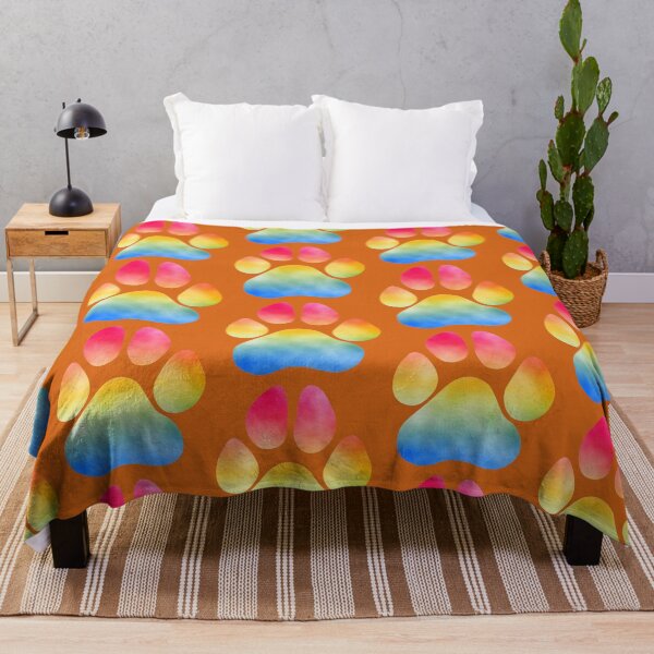 Item preview, Abstract Watercolour Pansexual Pride Flag Paw Print designed and sold by cashewdays.