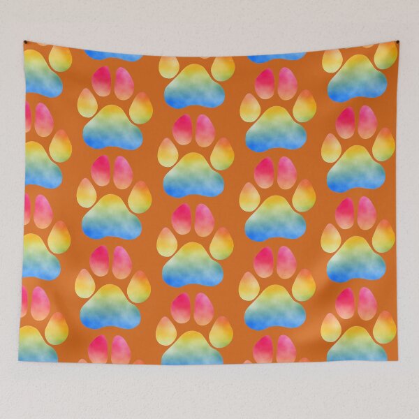 Item preview, Abstract Watercolour Pansexual Pride Flag Paw Print designed and sold by cashewdays.