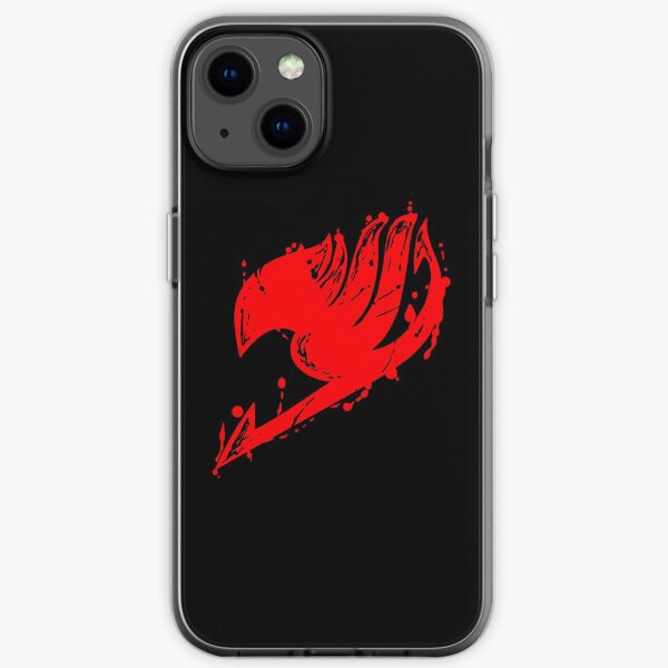 logo rouge de queue de fée Coque souple iPhone
