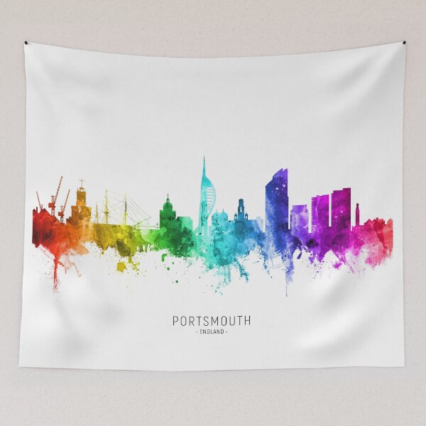 Item preview, Portsmouth England Skyline designed and sold by ArtPrints.