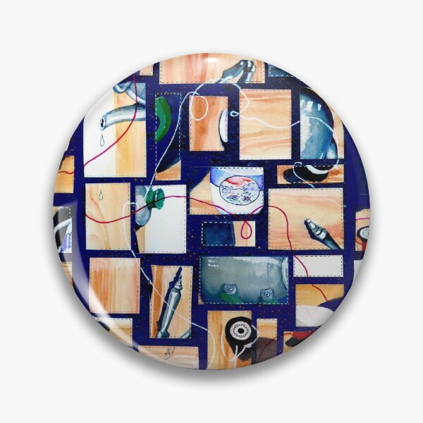 Item preview, Grannys Things Patchwork Collaged Watercolour  designed and sold by Heatherian.