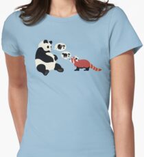 Questioning Pandas Tailliertes T-Shirt