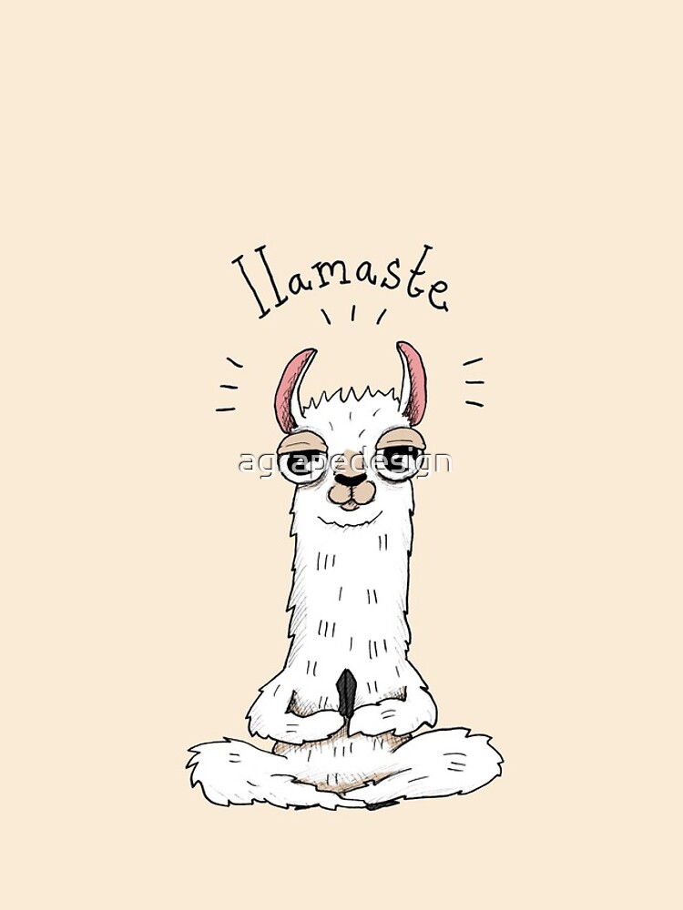 Llama yoga pose with llamaste  Iphone Case