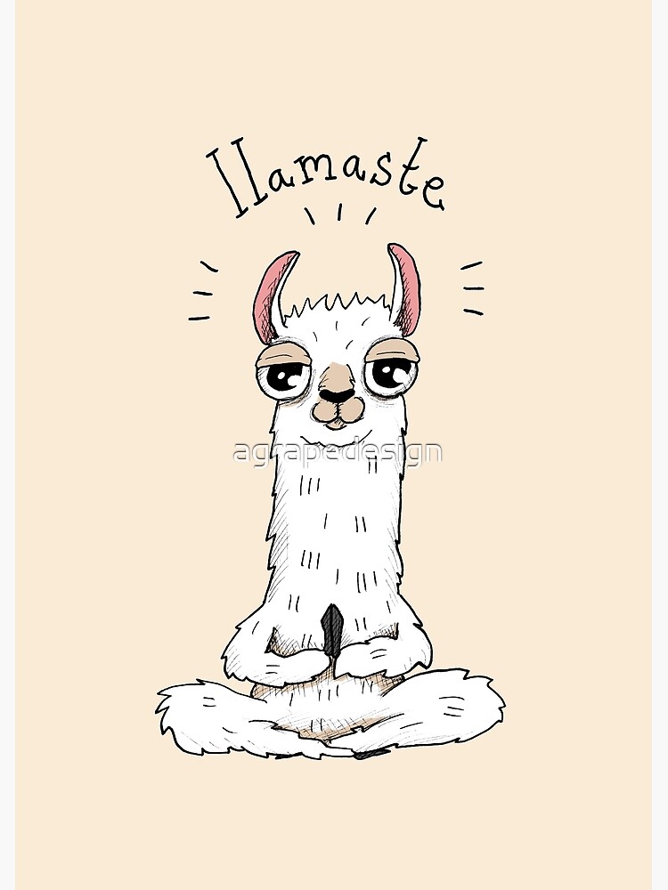 Discover Llama yoga pose with llamaste Premium Matte Vertical Poster