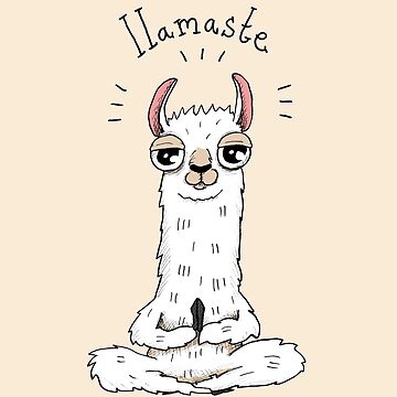 Artwork thumbnail, Llama yoga pose with llamaste  by agrapedesign