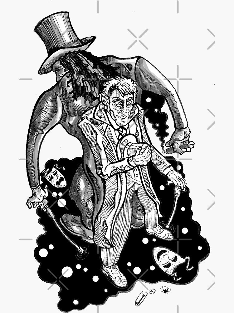 “Jekyll & Hyde” Sticker by Jokertoons | Redbubble