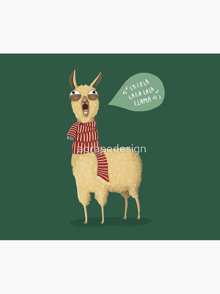 Thumbnail 5 von 5, Mauspad, Weihnachtsferien-Lama designt und verkauft von agrapedesign.