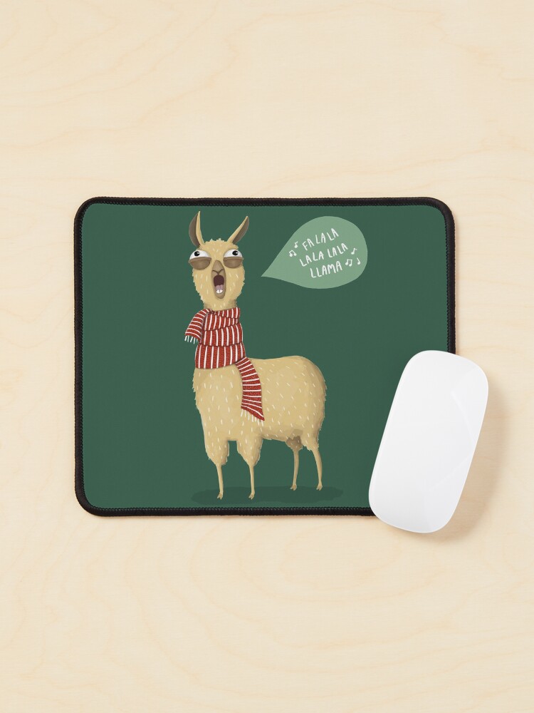 Thumbnail 1 von 5, Mauspad, Weihnachtsferien-Lama designt und verkauft von agrapedesign.
