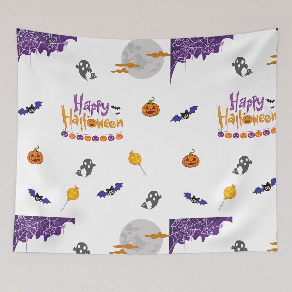 Aperçu de l'œuvre Happy Halloween Trick or Treat Scary Ghost Artwork créée et vendue par RK-Artist.
