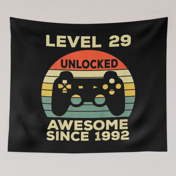 Item preview, Level 29 Unlocked Birthday 29 Years Old Awesome Since 1992  designed and sold by GodivaShop.