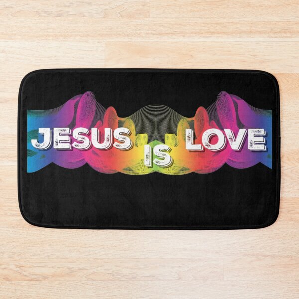 Item preview, Jesus is Love - Rainbow Colours designed and sold by TheKingdomAttic.