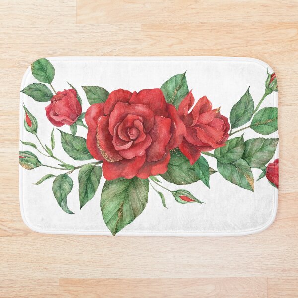 Item preview, Roses With Green Leaves designed and sold by FladsynnDesigns.
