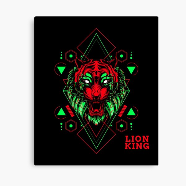 Lion King With Crown for man and boys Canvas Print