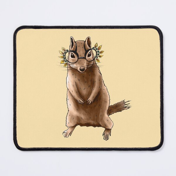 Item preview, Cute Chipmunk With Autumn Leaves Hippie Glasses designed and sold by Boriana Giormova.