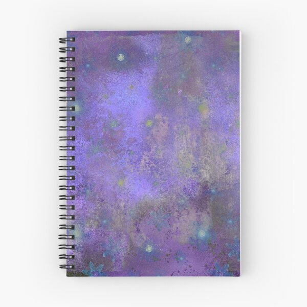 Item preview, Blue Flowers on Violet Background designed and sold by ColorsandShapes.