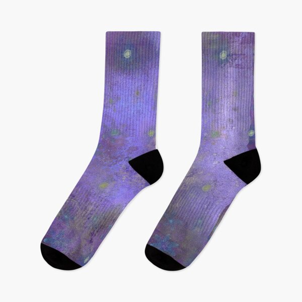 Item preview, Blue Flowers on Violet Background designed and sold by ColorsandShapes.