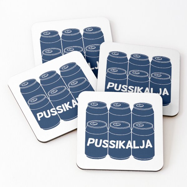 Artikelvorschau, Pussikalja Sixpack Bierdosen in Marineblau - Wenn Sie eine Tüte Bier zum Picknick in Finnland mitbringen entworfen und verkauft von FinYen.