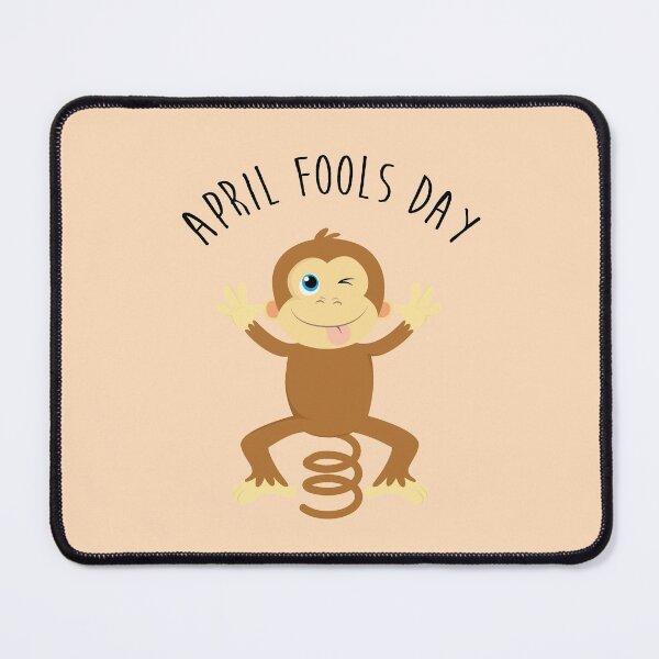 Item preview, Bounce Monkey Behind You - Happy April Fool's Day designed and sold by thewishdesigns.