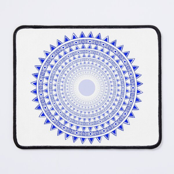 Item preview, Gradual Blue Colored Boho Circles Henna Design designed and sold by Fananaa.