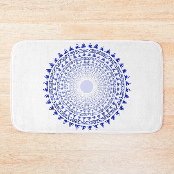 Item preview, Gradual Blue Colored Boho Circles Henna Design designed and sold by Fananaa.