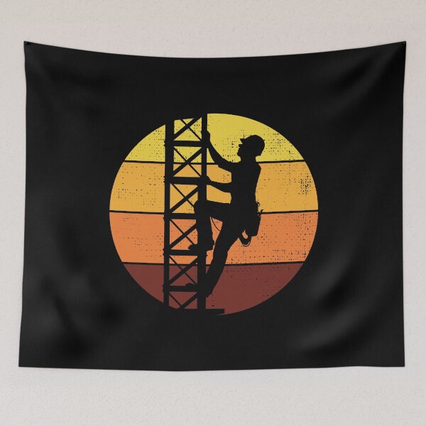 Item preview, Cell Tower Climber Climbing Antenna Vintage Retro designed and sold by CuteDesigns1.