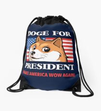 Doge For President Drawstring Bag