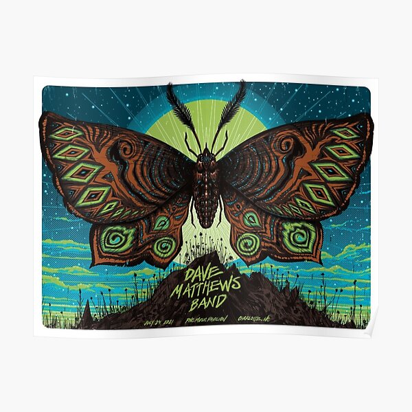 Dave Matthews Band Kuu Kupu Malam Poster