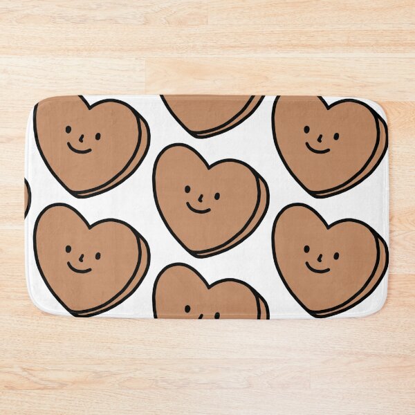 Item preview, Brown Heart with Face | Quirky Heart designed and sold by smileyfriend.