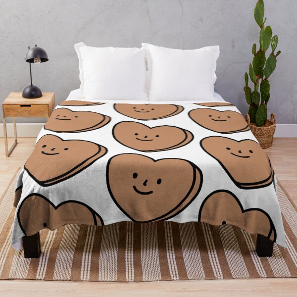 Item preview, Brown Heart with Face | Quirky Heart designed and sold by smileyfriend.