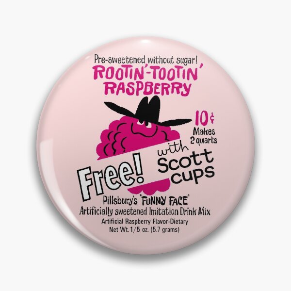Item preview, RASPBERRY FLAVORED DRINK - PACKAGING designed and sold by ThrowbackAds.