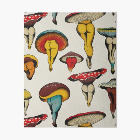 Cute sexy mushroom art Art Board Print