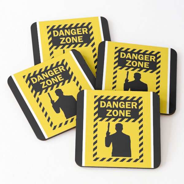 Item preview, DANGER ZONE! - Silhouette (Full Coverage) iPad Case & Skin designed and sold by RoadRuinApparel.