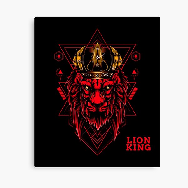 Lion With Crown for men and boys Canvas Print