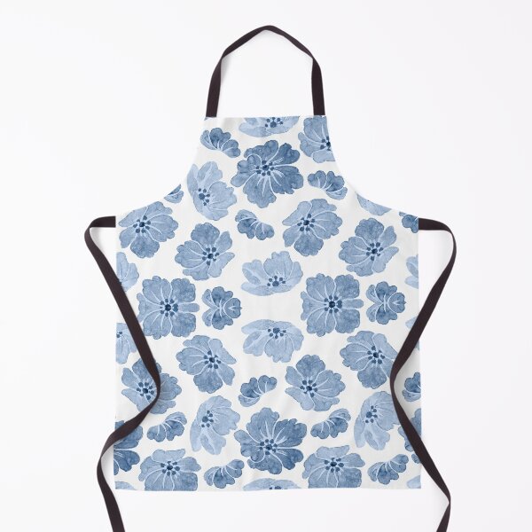 Item preview, Repetitive Blue Flower Pattern designed and sold by FladsynnDesigns.
