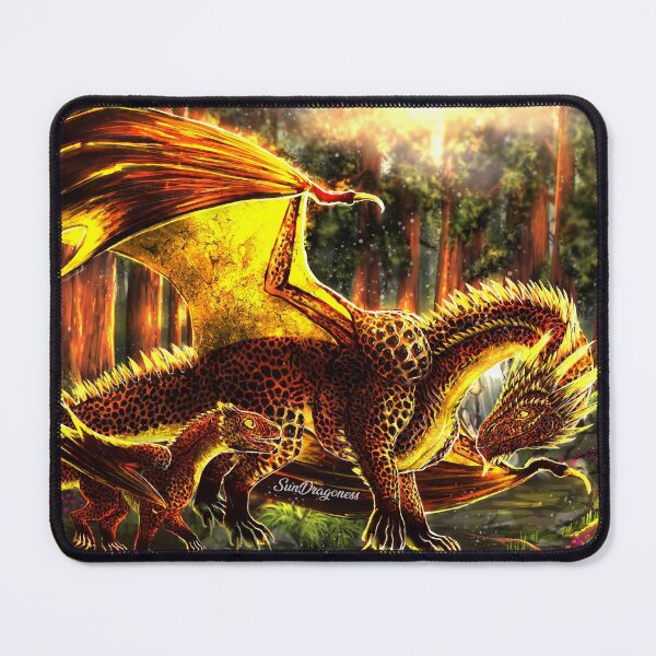 Item preview, Flame Dragon Family Mouse/desk Mats designed and sold by SunDragoness.