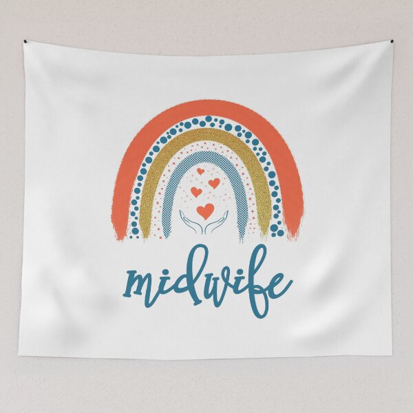 Item preview, Midwife Rainbow Funny birth coach designed and sold by Dolphin Graphic.