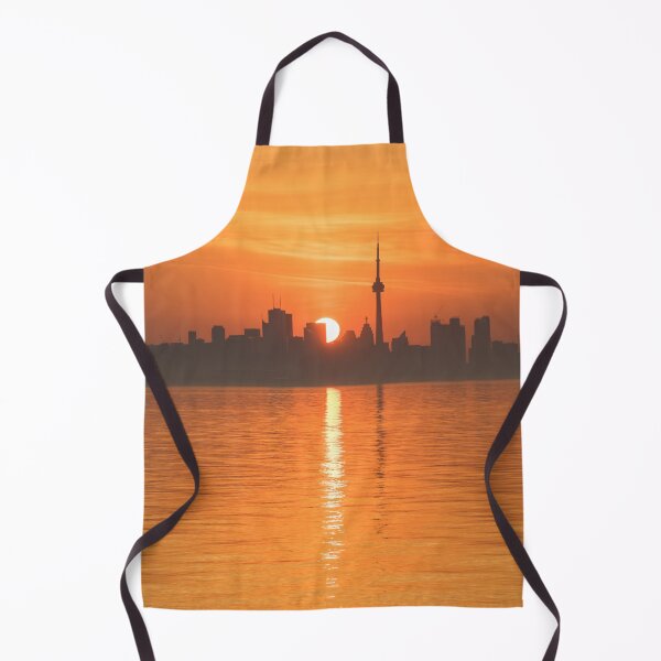 Item preview, Sliced Tangerine Sunrise - Toronto Skyline Carving the Sun Disk designed and sold by Georgia Mizuleva.