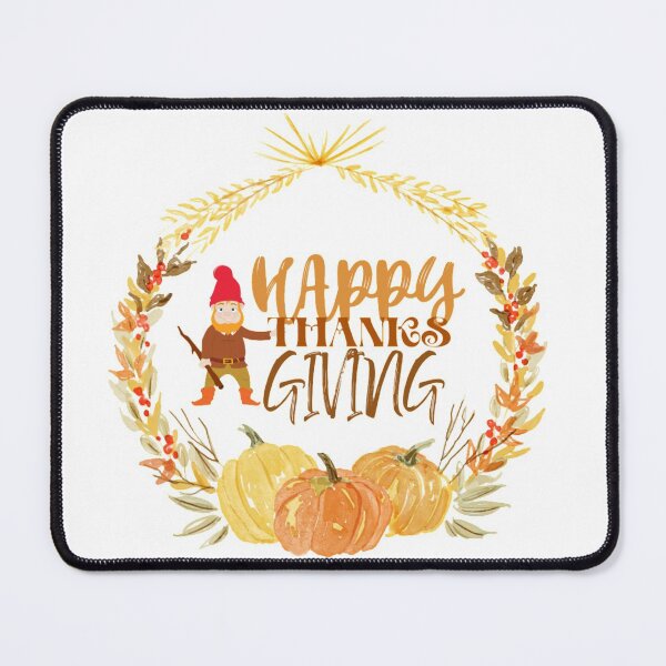 Gnome Thanksgiving Pastel colours Mouse Pad