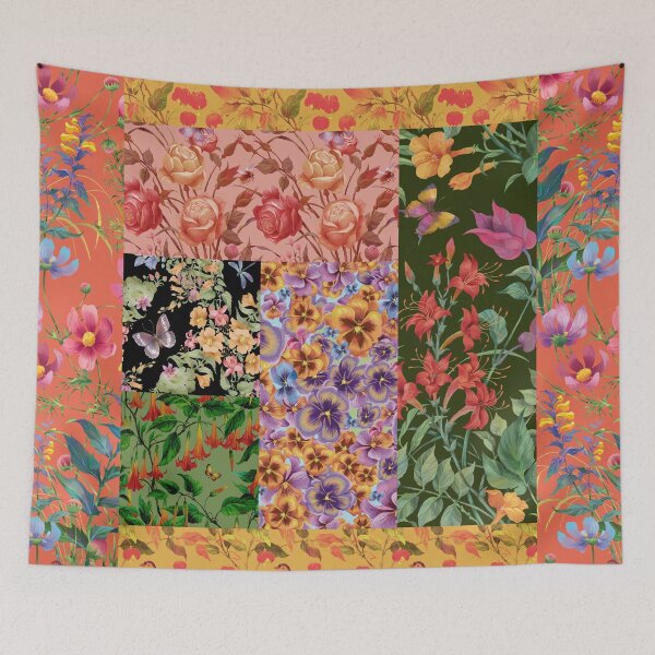 Item preview, Decorative flower patchwork #12 designed and sold by fairytaleprints.