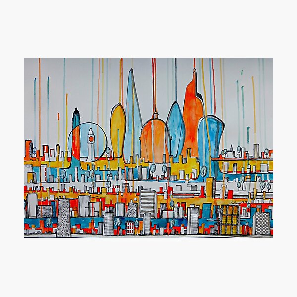 Aperçu de l'œuvre Skyline de Londres créée et vendue par sanyijudit.