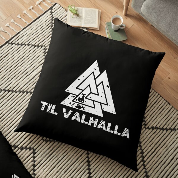 Til Valhalla Black5 Floor Pillow