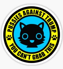 Pussies Against Trump blue Sticker