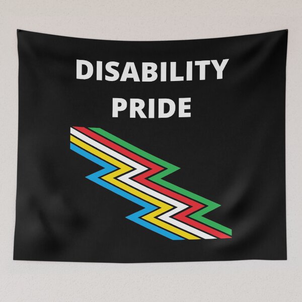 Item preview, DISABILITY PRIDE with flag designed and sold by uniqueitems.