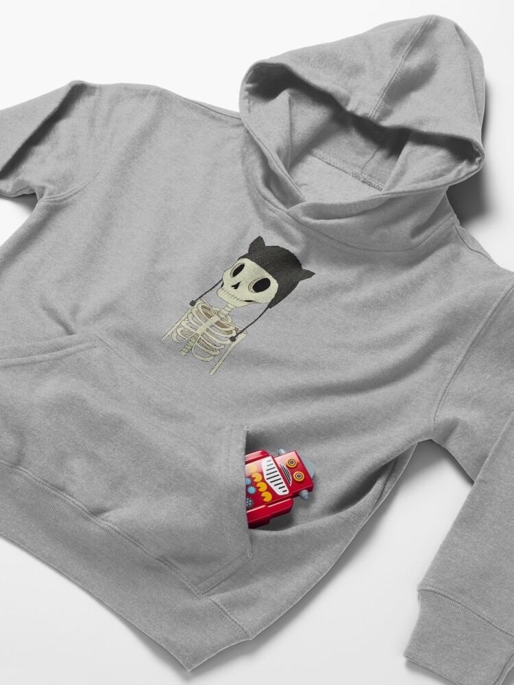 Alternate view of Skeleton Kitty Kids Pullover Hoodie