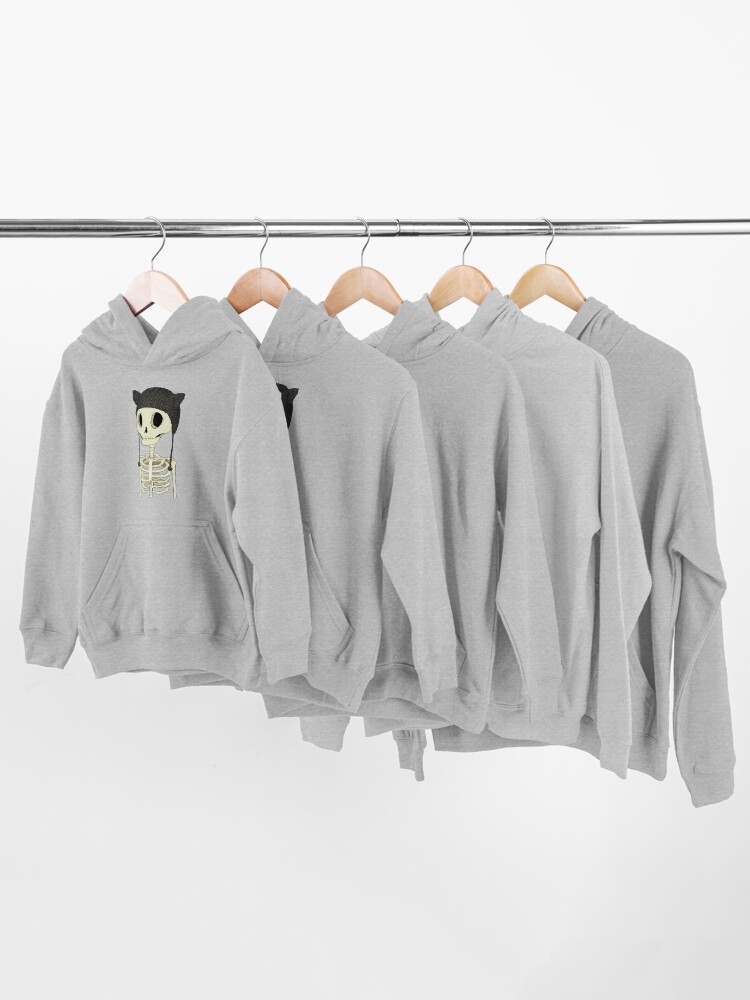 Alternate view of Skeleton Kitty Kids Pullover Hoodie