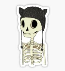 Skeleton Kitty Sticker
